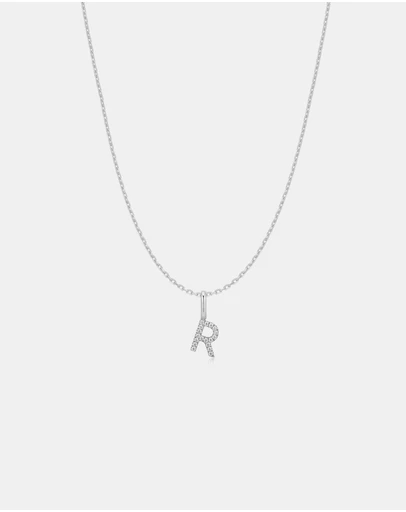 Ania Haie - Ania Haie Silver Letter R Initial Necklace