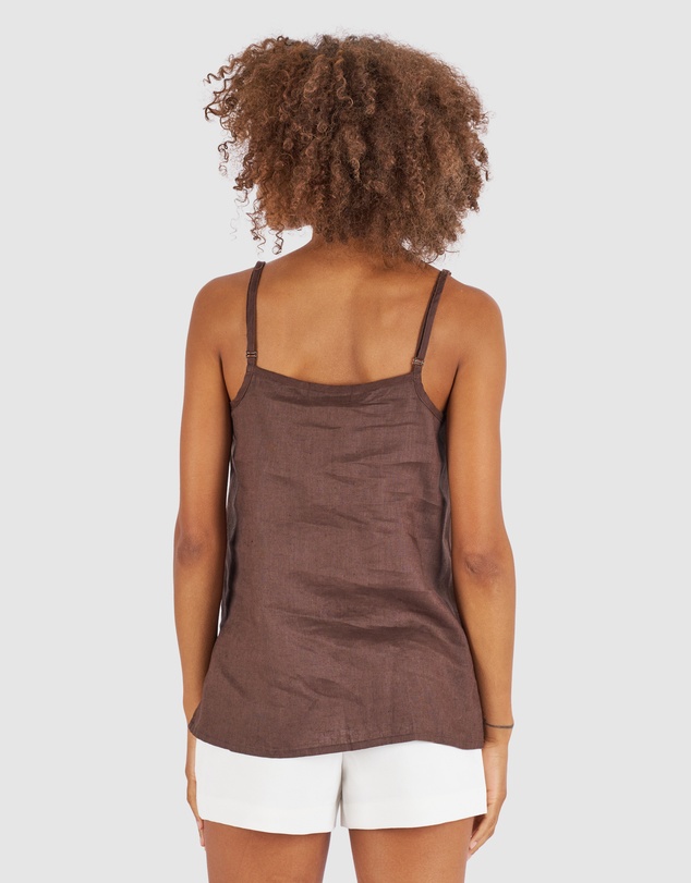 CAMIXA - CAMI-V linen Camisole Top