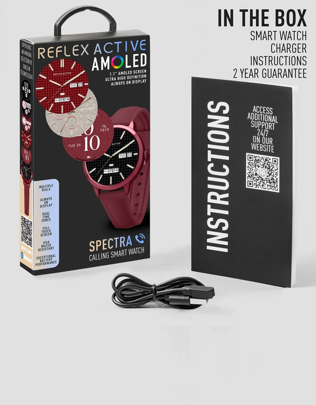 Reflex Active - Spectra 300R Burgundy Smart Watch