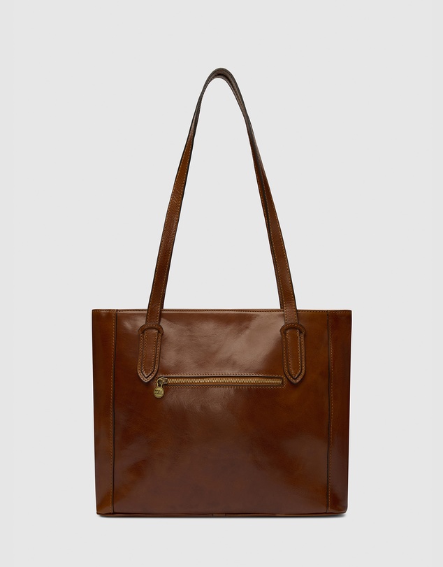 Florence - The Amelia Tan Leather Tote Work Bag
