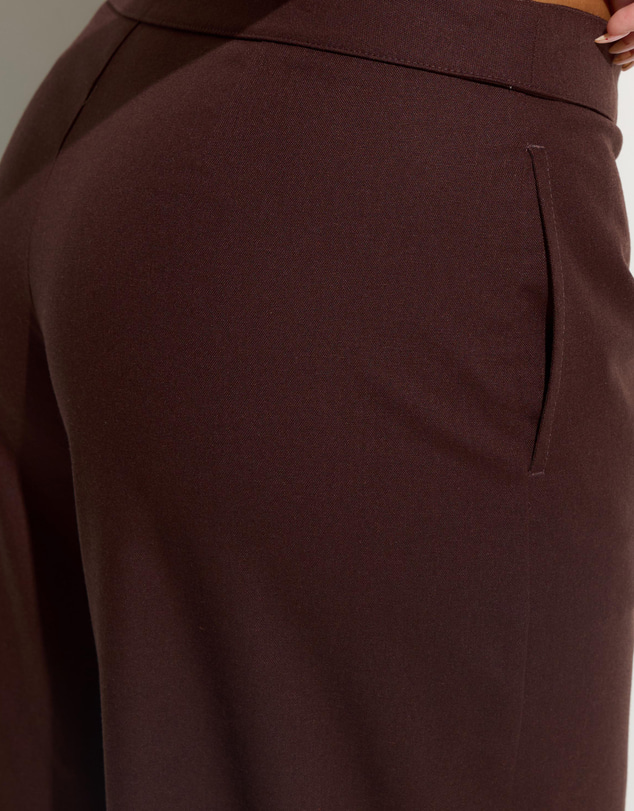 Dazie - Emmet Foldover Waistband Linen Blend Pants