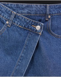 Calli - Wrap Denim Mini Skirt