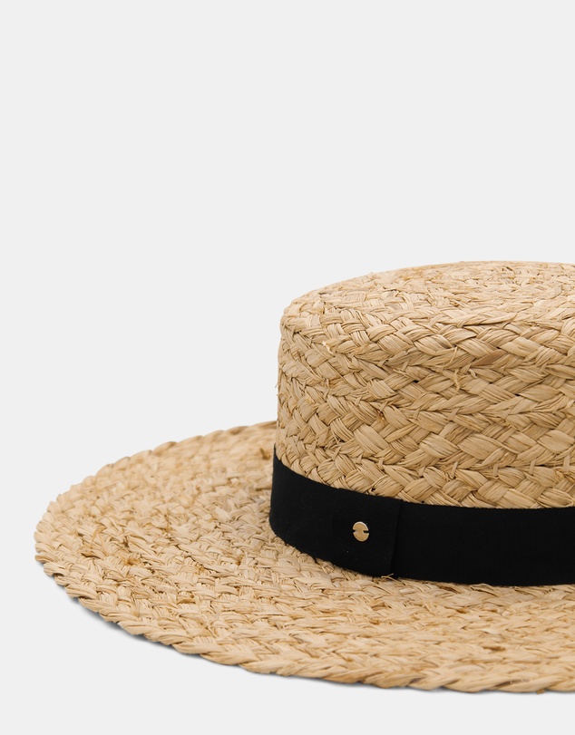 Morgan & Taylor - Catalina Braided Raffia Boater in Natural Beige