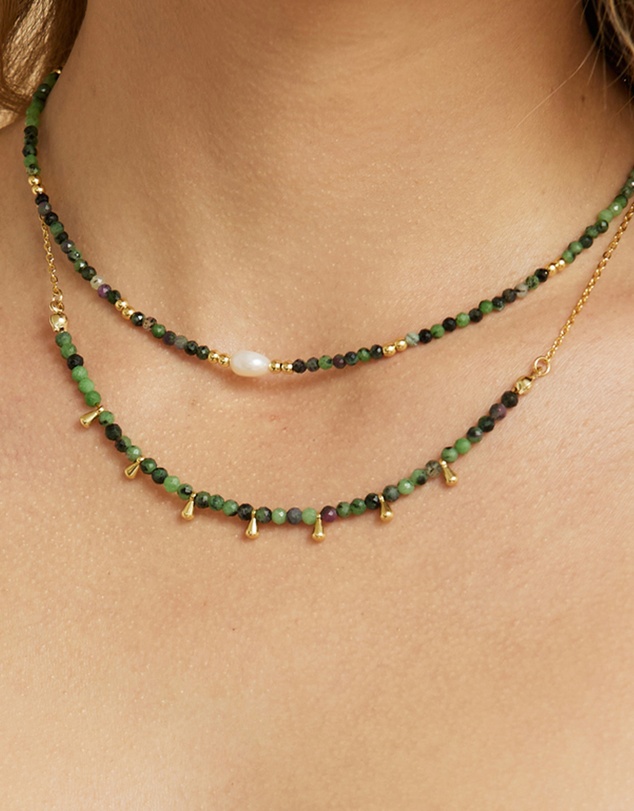 Arms Of Eve - Mila Gemstone Necklace - Clinozoisite