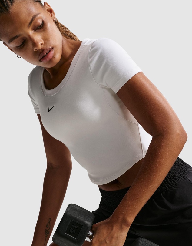 Nike - Nike One Fitted Dri-FIT Short-Sleeve Cropped Top