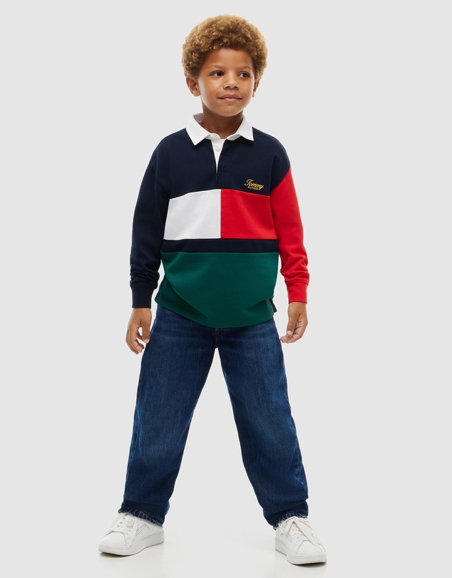 Tommy Hilfiger - Rugby Stripe LS Polo Shirt - Teens