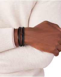Fossil - Fossil Vintage Casual Black Bracelet JF03098001