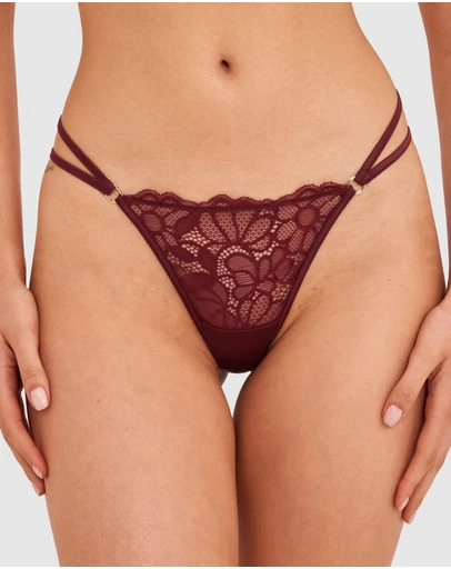 Bras N Things - Daisy String - Berry