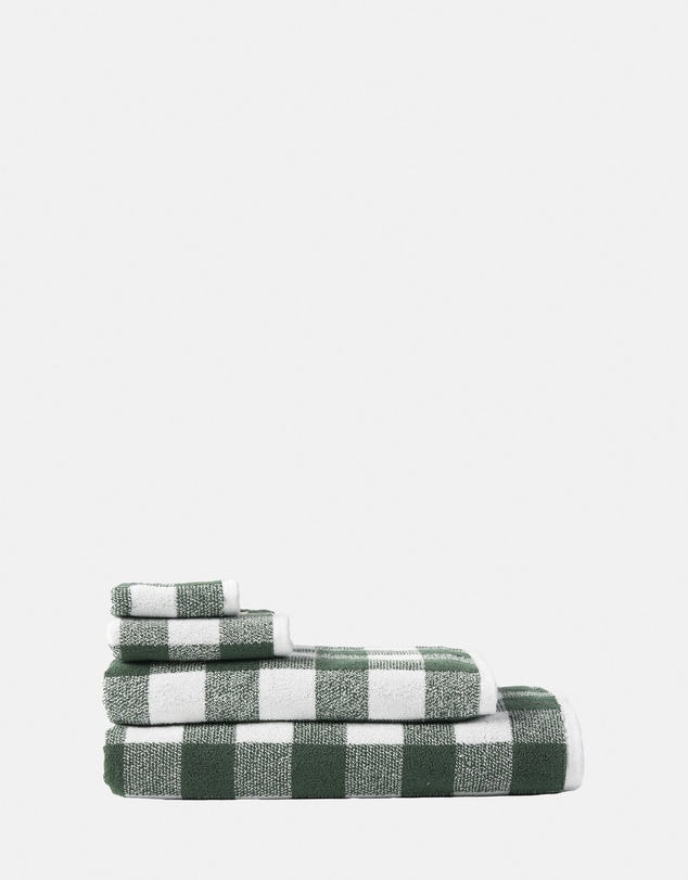 Linen House - Flinders Check Pine Bath Towel Range