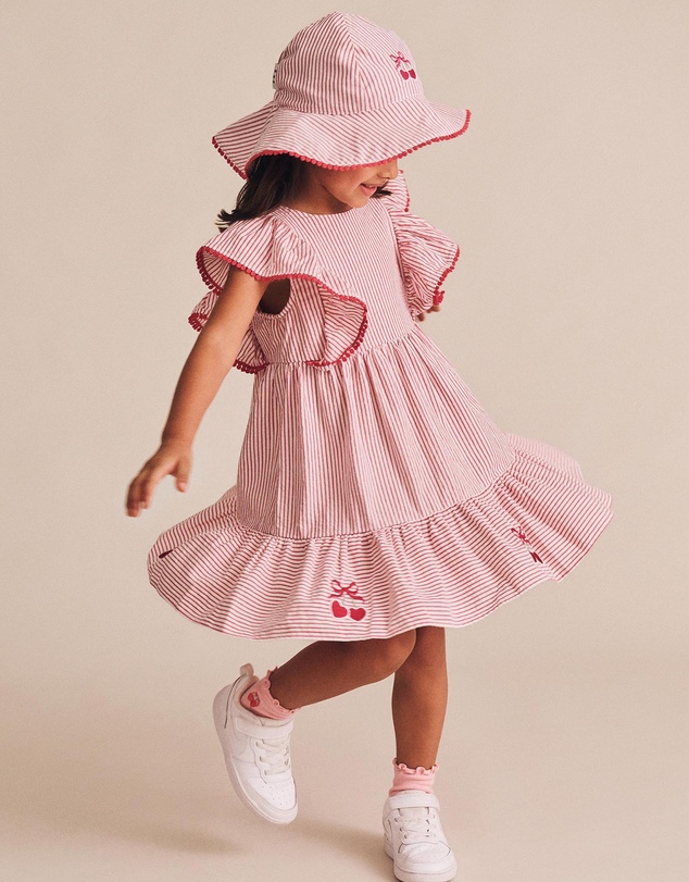 Huxbaby - Cherry Pie Stripe Dress - Mini Dress