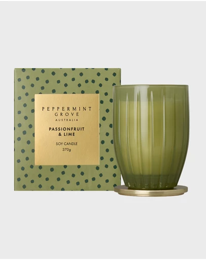 Peppermint Grove - Passionfruit & Lime Soy Candle 370g