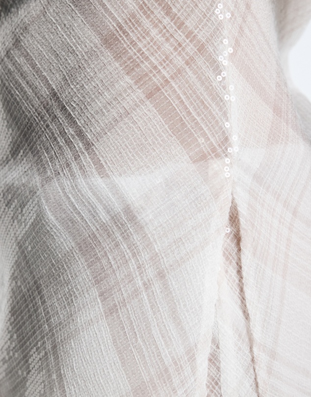 Lover - Venus Sequin Check Asymmetrical Top