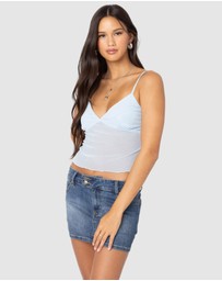 EDIKTED - Serafina Sheer Mesh Tank Top