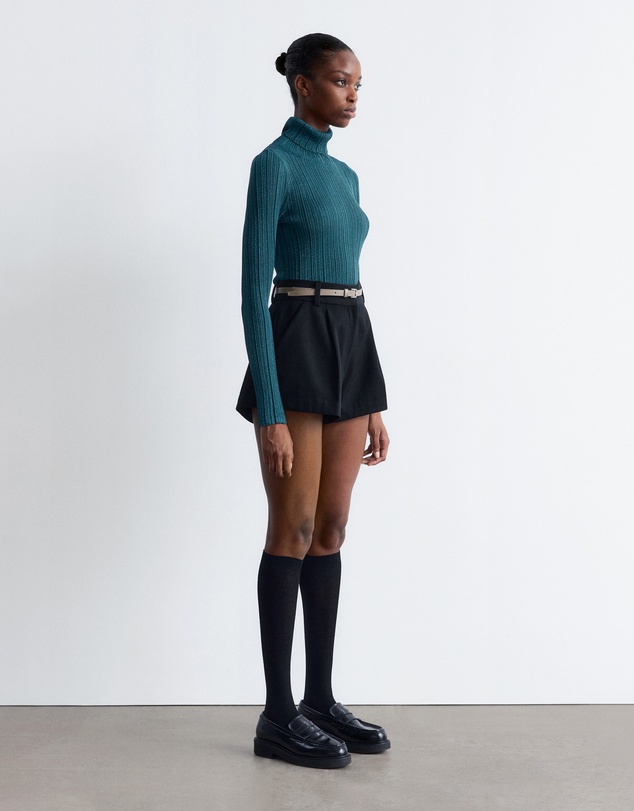& Other Stories - Rib-Knit Lurex Turtleneck