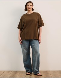 Atmos&Here Curvy - SS Cotton Boxy T-Shirt