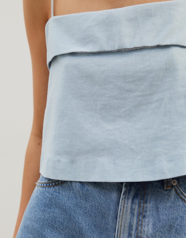 Atmos&Here - Orielle Linen Blend Square Neck Cami