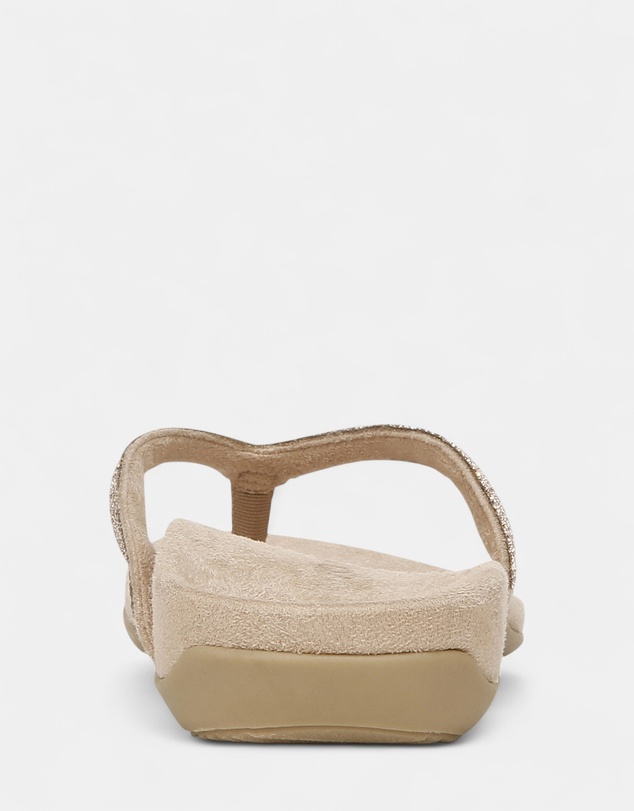 Vionic - Dillon Shine Toe Post Sandal - Champagne
