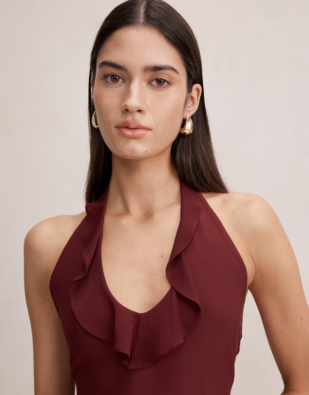 Forever New - Eden Ruffle Halter Neck Top