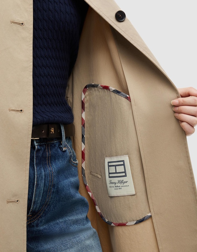 Tommy Hilfiger - Water Repellent Twill Single Breasted Coat