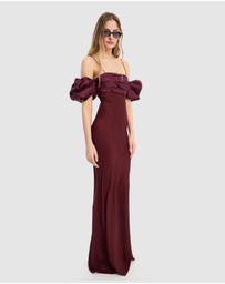 ROTATE - Chiffon Puff Sleeve Dress
