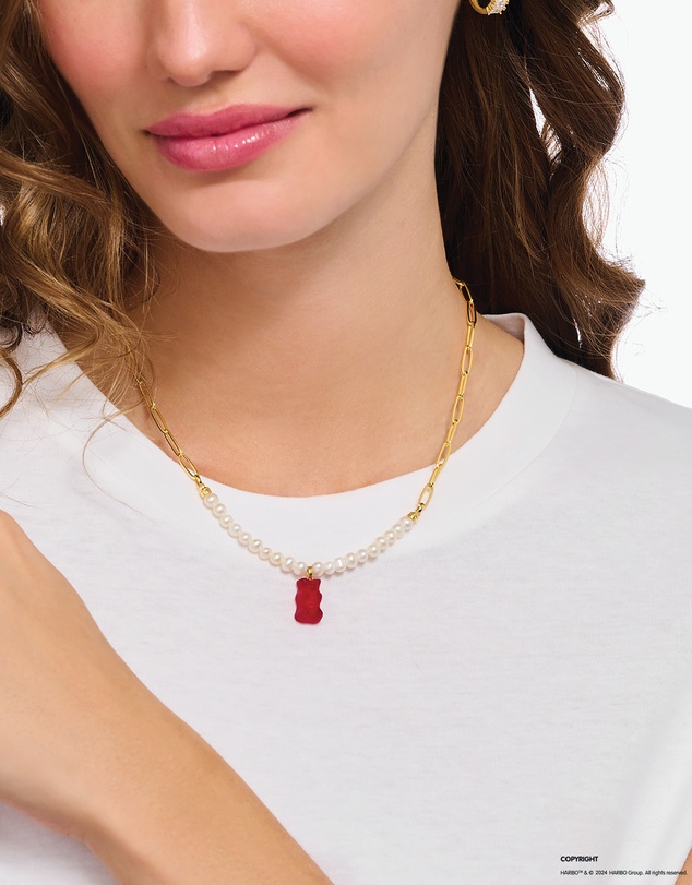 THOMAS SABO - HARIBO Red Bear Pearl Necklace