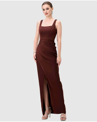 Bariano - Dira Square Neck Gown
