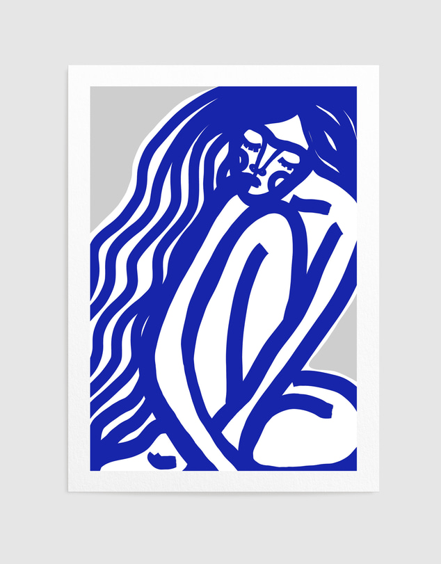 Olive et Oriel - The Silence (Blue) by Treechild Art Print
