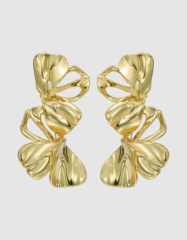 Ted Baker - LEIGHANNA: Abstract Leaf Drop Earrings
