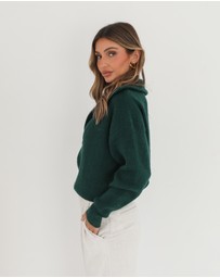Esther & Co - Merete Knit - Dark Green