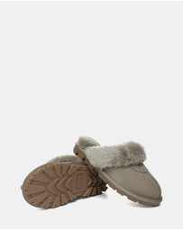 EVERAU - Australian Shepherd Ugg Waffle Slipper Sheepskin Upper House Shoes