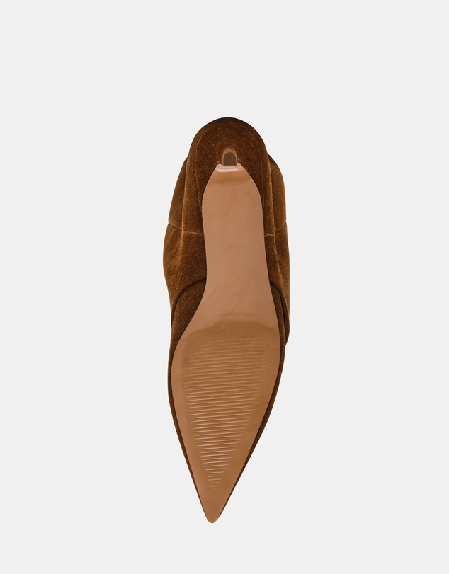 Steve Madden - Luca Chestnut Suede Heeled Boots