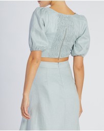 Amelius - Violetta Linen Crop Top