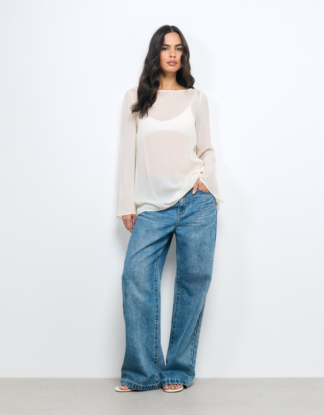 AERE - Donna Georgette Flowy Top