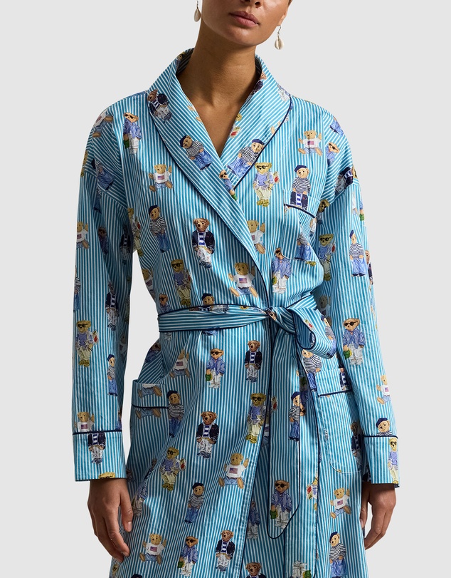 Polo Ralph Lauren - Heritage Polo Bear Shawl Collar Cotton Robe
