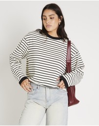 Subtitled - Long Sleeve Stripe Top
