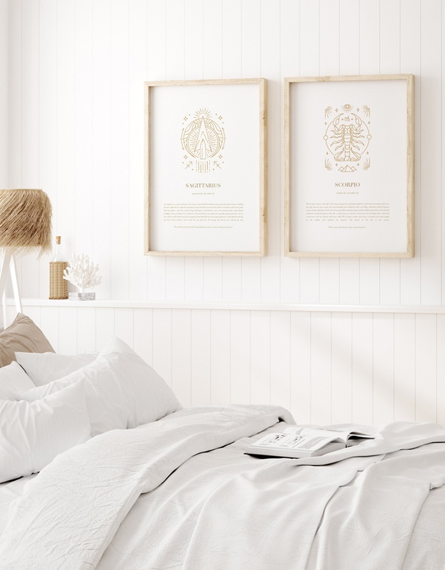 Olive et Oriel - Sagittarius Celestial Zodiac Art Print