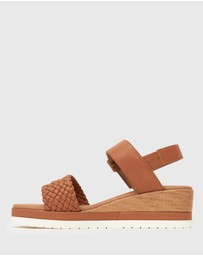 Zeroe - Wider Fit Kenzie Vegan Low Wedge Sandals
