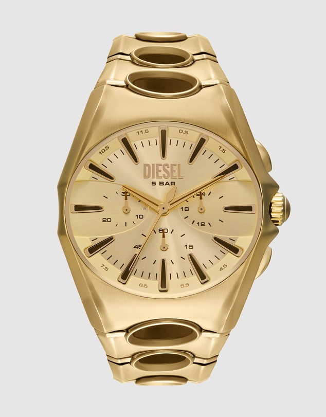 Diesel - D-Curve Gold Tone Chronograph Watches