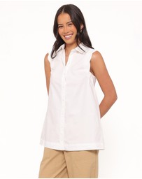 Petal & Pup - Deirdre Scallop Button Up Shirt - White