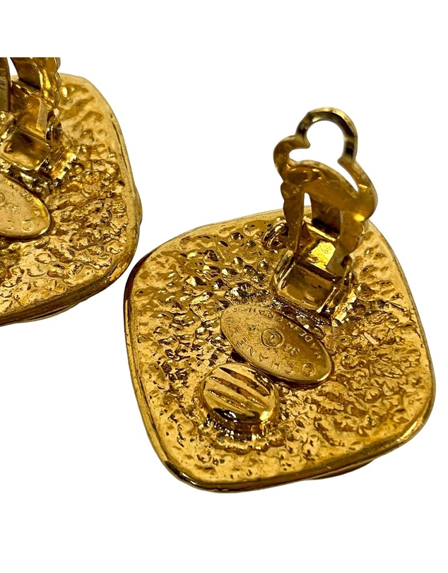 Pre-Loved by Azura Reborn - Pre-Loved CC Gold Plated Diamond Clip On Earrings