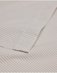 Country Road - Brae Australian Cotton Stripe Queen Flat Sheet