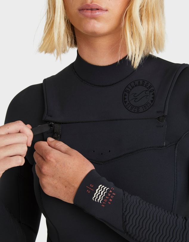 Billabong - Womens 4/3mm Salty Dayz Natural Chest Zip Wetsuit