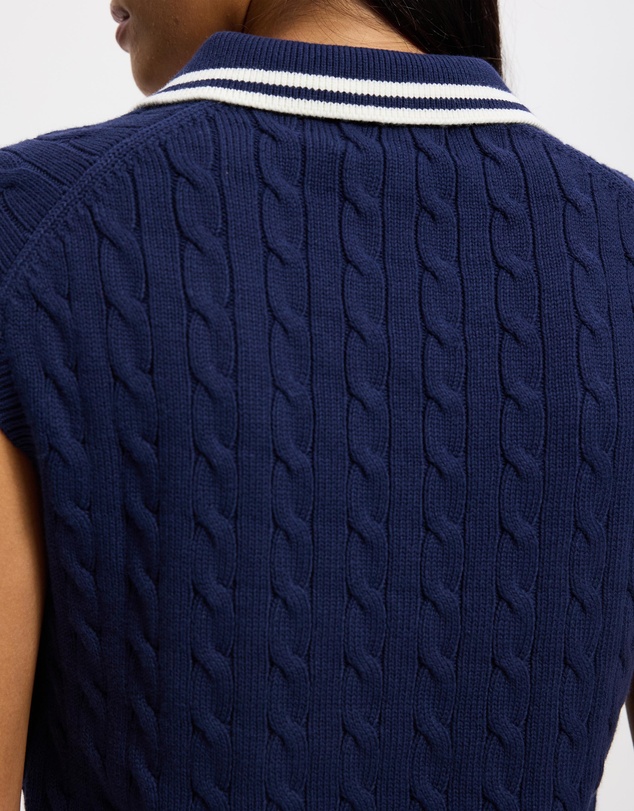 Polo Ralph Lauren - Cable-Knit Sleeveless Polo Shirt
