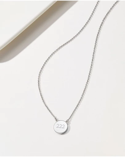 Mestige - Angel Number Necklace 222 - Silver Plated