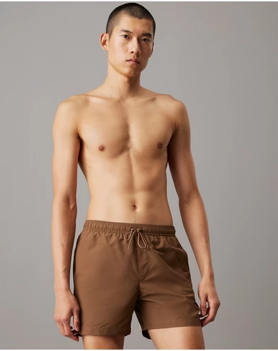 Calvin Klein - Logo Embroidery Medium Drawstring Swim Shorts