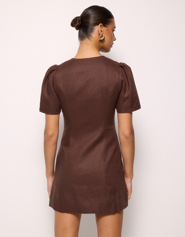 AERE - Luna Linen Tailored Mini Dress