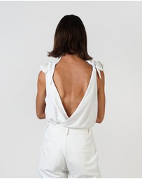 Lydan The Label - Double Bow Bodysuit Top
