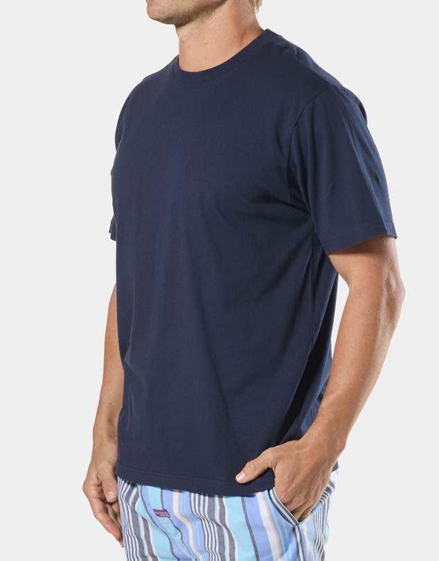 Mitch Dowd - Cotton Crew Neck Oversized Tee 2 Pack - Blue and Navy