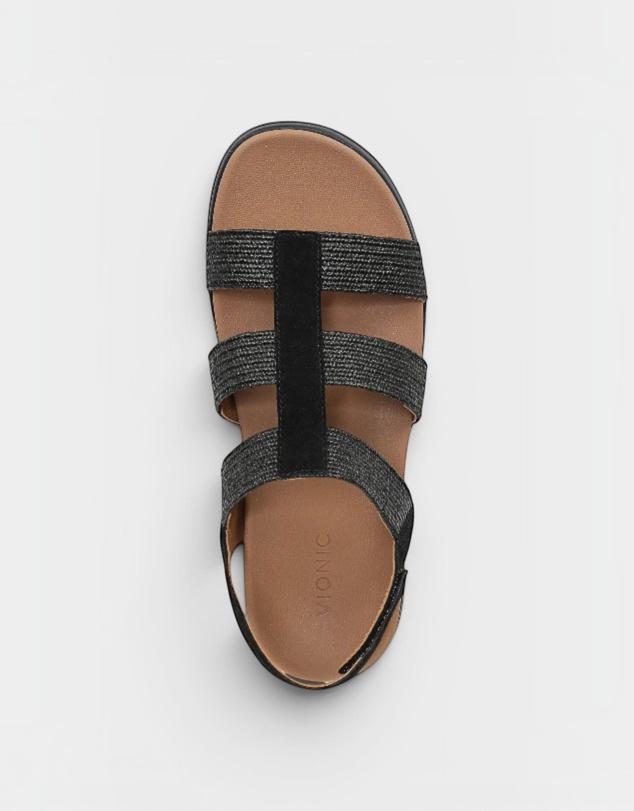 Vionic - Sabrina Flatform Sandal - Black Suede