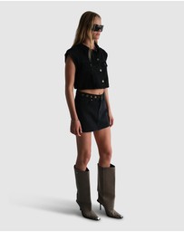Abrand - 95 Aline Skirt Brie Eyelet
